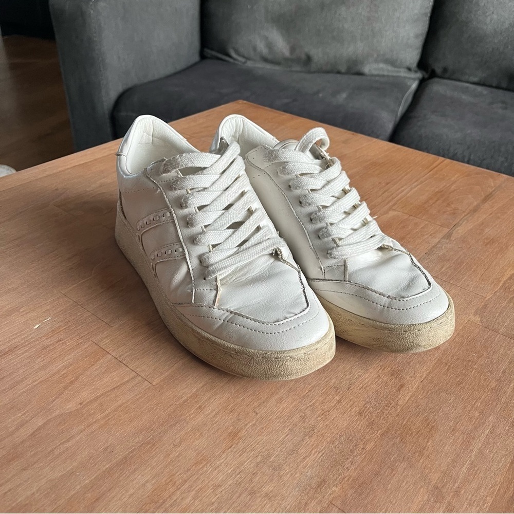 Oasis Society Off White Leather Sneakers